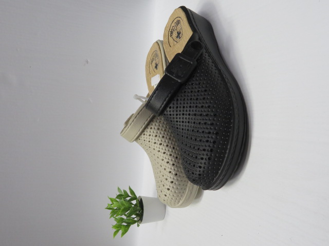 Klapki Damskie 8008 BLACK/WHITE/BEIGE 37-42