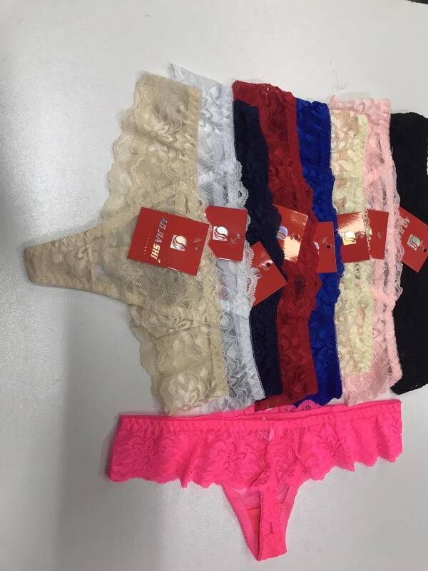 Stringi  damskie 7382 Mix kolor L-2XL