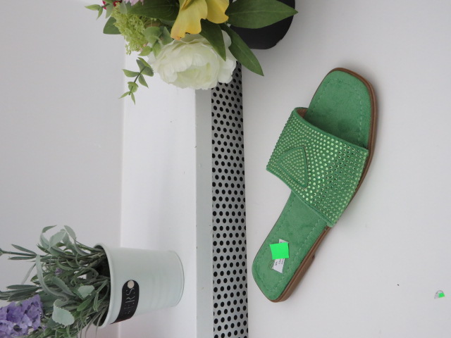 Klapki Damskie F268 GREEN 36-41