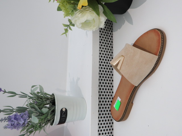 Klapki Damskie LS562 BEIGE 36-41 1