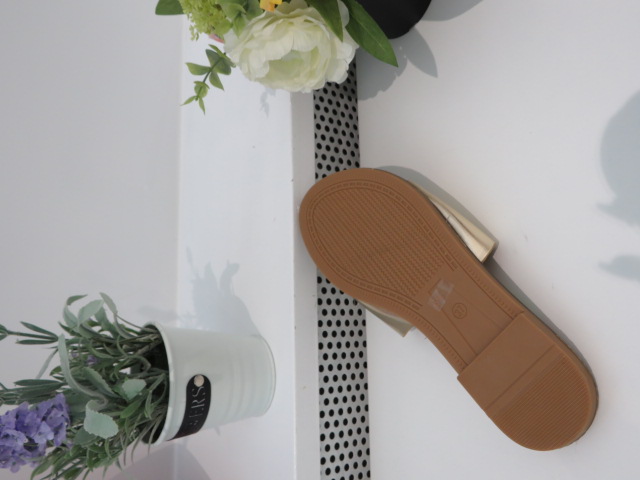 Klapki Damskie LS562 GOLD 36-41 2