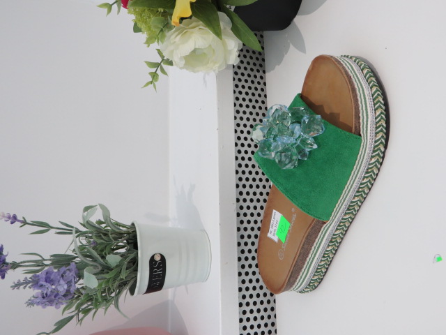 Klapki Damskie 6061-2 GREEN 36-41