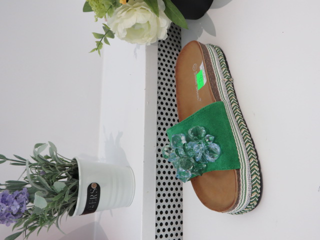 Klapki Damskie 6061-2 GREEN 36-41 1