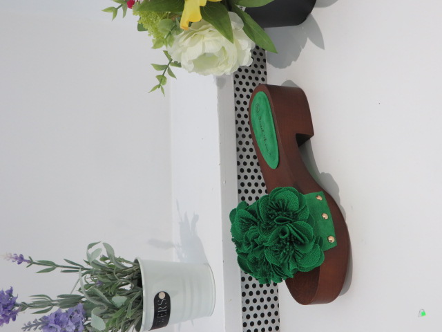 Klapki Damskie LS177 GREEN 36-41 1