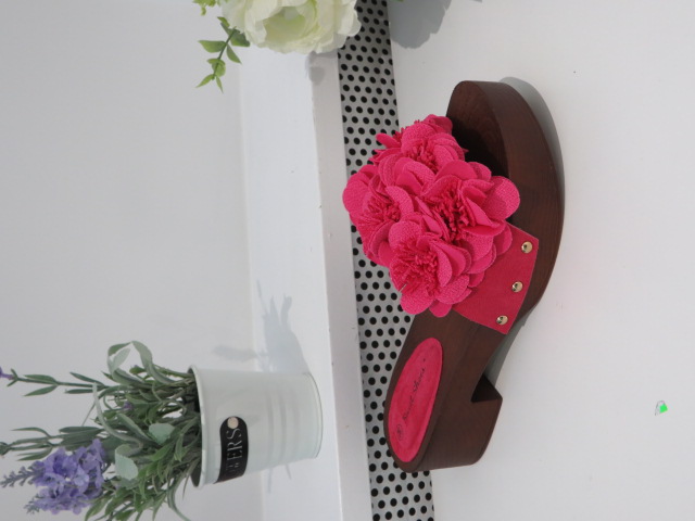 Klapki Damskie LS177 FUSHIA 36-41