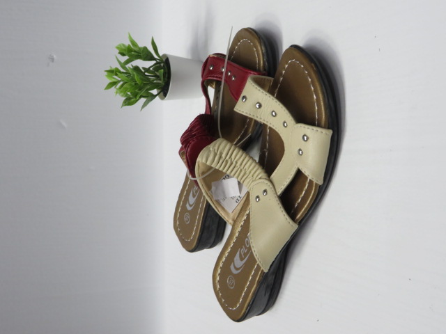 Klapki Damskie 8801 BLACK/WHITE/BEIGE 36-41