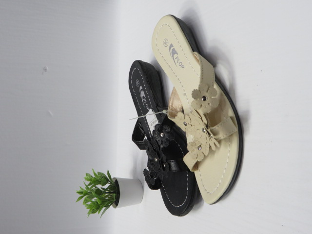 Klapki Damskie 8638 WHITE/BLACK/BEIGE 36-41
