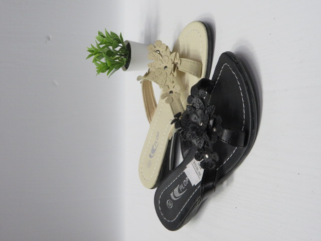 Klapki Damskie 8638 WHITE/BLACK/BEIGE 36-41 1