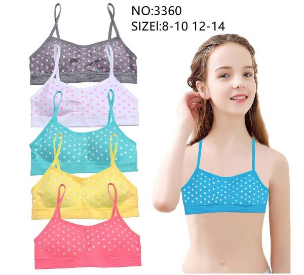 Topy dziewczęce 3360 Mix kolor 8-14