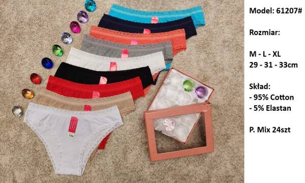 Majtki damskie 61207 Mix kolor M-XL