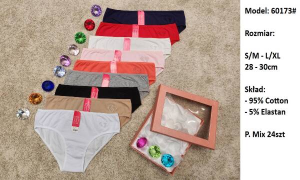 Majtki damskie 60173 Mix kolor S/M-L/XL