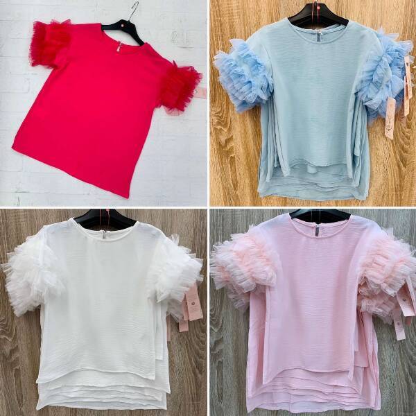 Bluzka dziewczęca 9360 1 kolor 4-14