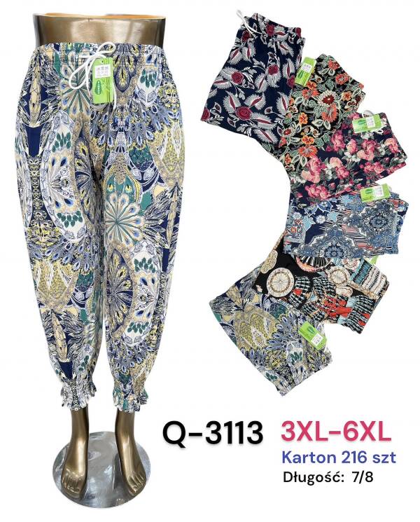 Spodnie damskie Q-3113 Mix kolor 3XL-6XL 1