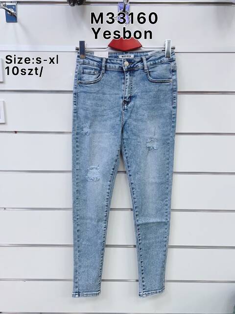 Jeansy damskie M33160 1 kolor S-XL