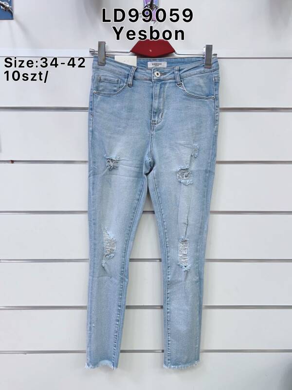 Jeansy damskie LD99059 1 kolor 34-42