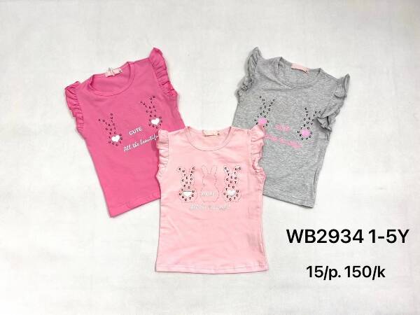 Bluzki dziewczęce WB2934 Mix kolor 1-5