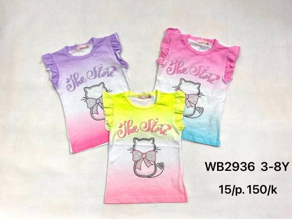 Bluzki dziewczęce WB2936 Mix kolor 3-8 1