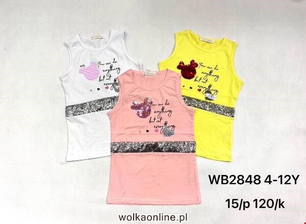 Bluzki dziewczęce WB2848 Mix kolor 4-12