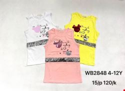 Bluzki dziewczęce WB2848 Mix kolor 4-12