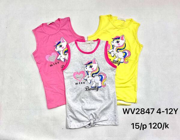Bluzki dziewczęce WB2847 Mix kolor 4-12