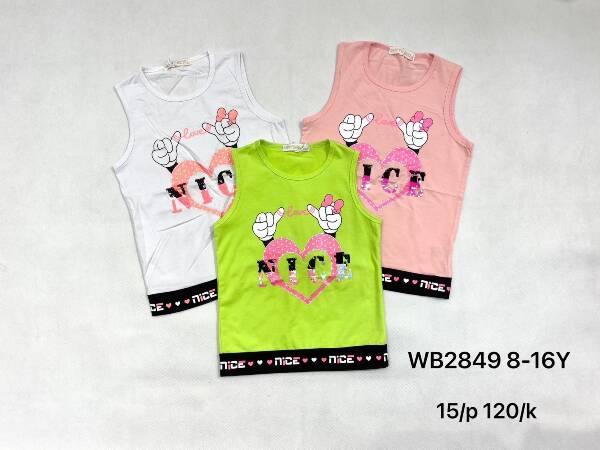 Bluzki dziewczęce WB2849 Mix kolor 8-16