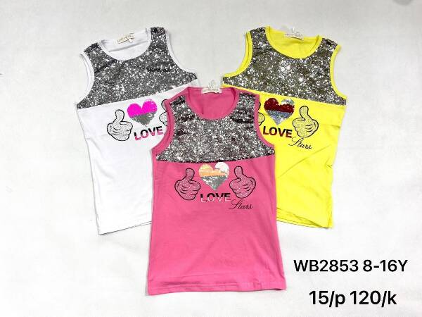 Bluzki dziewczęce WB2853 Mix kolor 8-16