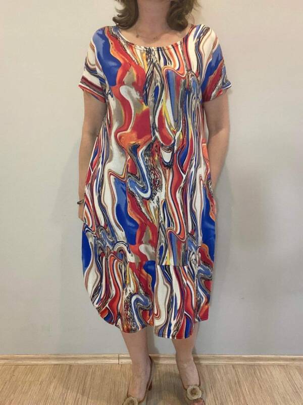 Sukienka damskie 7366 Mix kolor Standard (Towar Polskie)