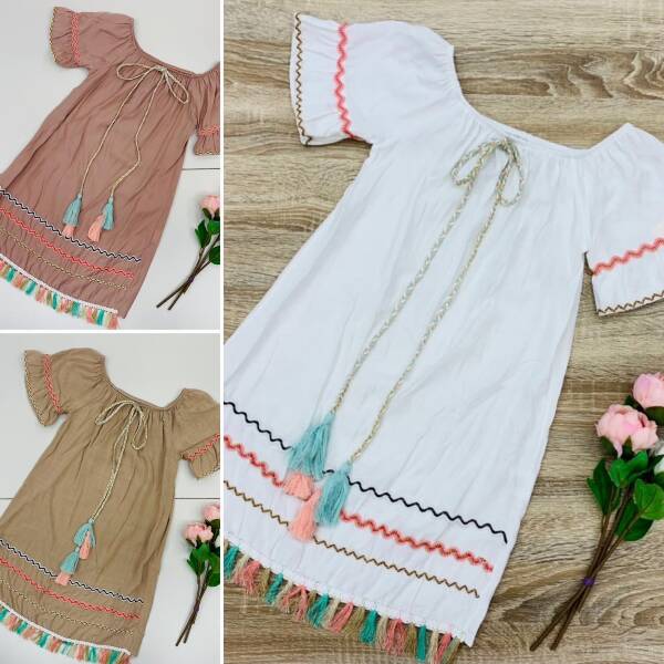 Sukienki dziewczęce 7405 1 kolor 4-14