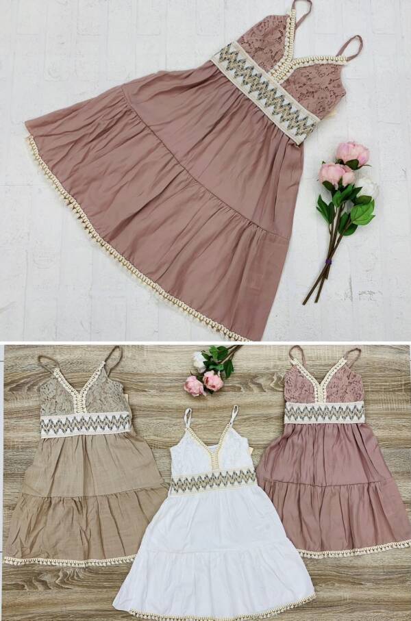 Sukienki dziewczęce 7408 1 kolor 4-14