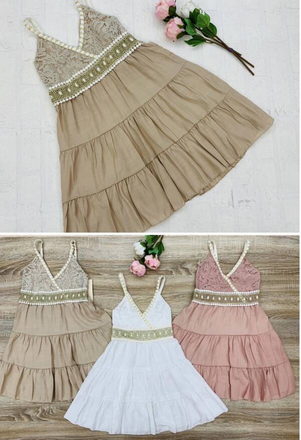 Sukienki dziewczęce 7409 1 kolor 4-14