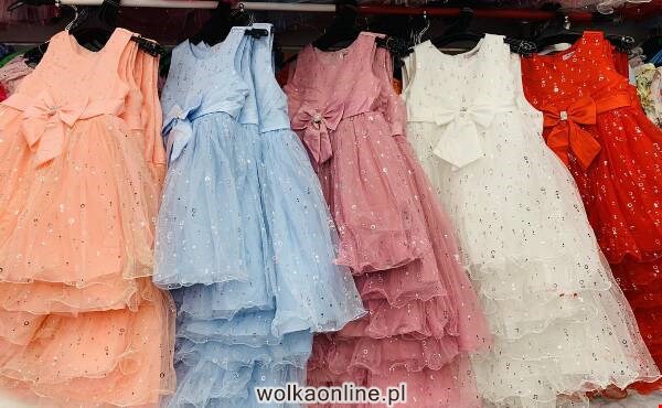 Sukienki dziewczęce 7416 1 kolor 4-14