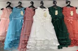 Sukienki dziewczęce 7421 1 kolor 4-14