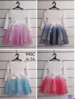 Sukienki dziewczęce 7428 1 kolor 4-14