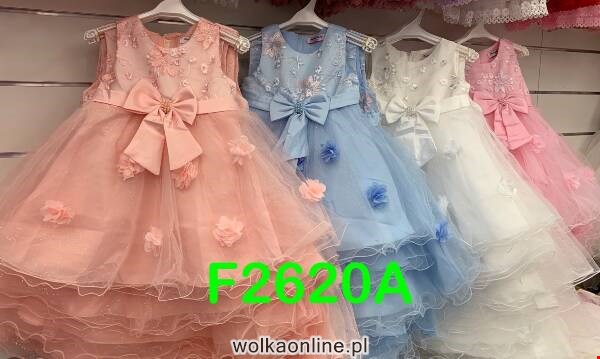Sukienki dziewczęce 7429 1 kolor 4-14