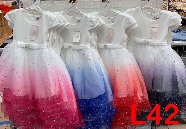 Sukienki dziewczęce 7434 1 kolor 4-14