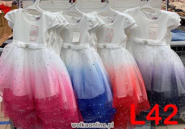 Sukienki dziewczęce 7434 1 kolor 4-14