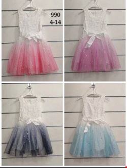 Sukienki dziewczęce 7436 1 kolor 4-14