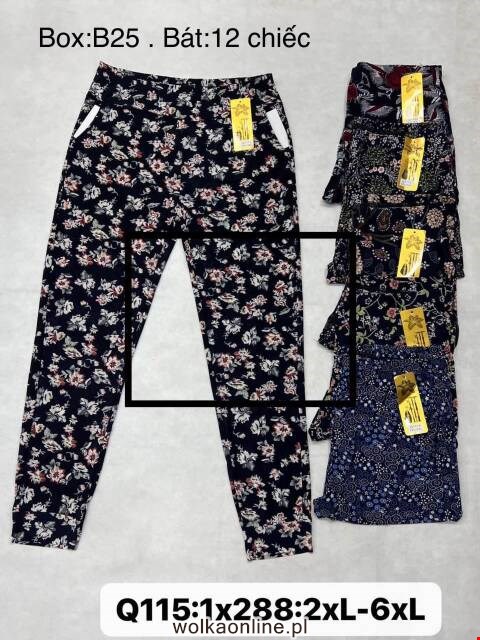 Spodnie damskie Q115 Mix kolor 2XL-6XL