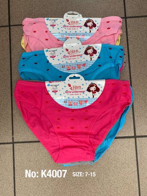 Majtki dziewczęce K4007 Mix kolor 7-15 1