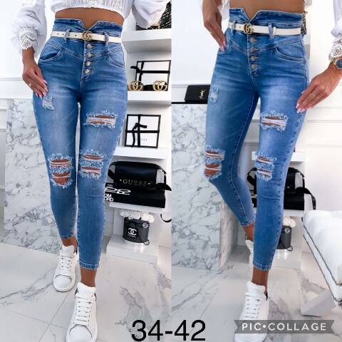 Jeansy damskie 9165 1 kolor 34-42 1