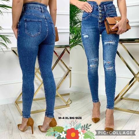 Jeansy damskie 9166 1 kolor M-4XL 1