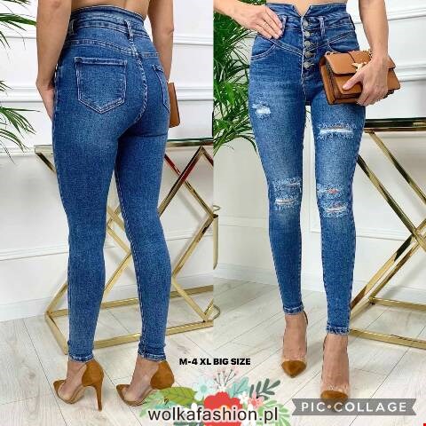 Jeansy damskie 9166 1 kolor M-4XL
