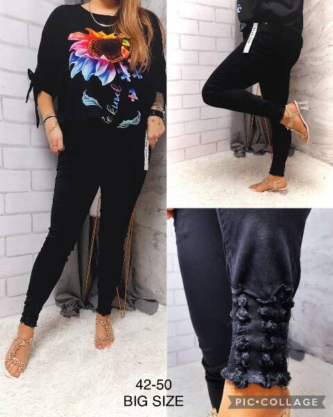 Jeansy damskie 9171 1 kolor 42-50