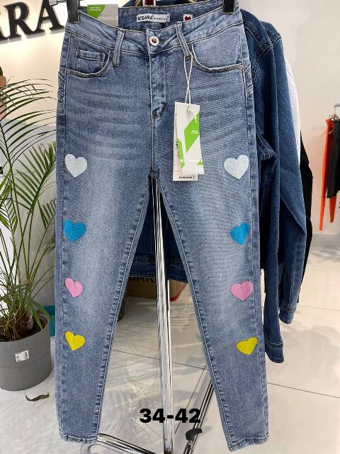 Jeansy damskie 9205 1 kolor 34-42