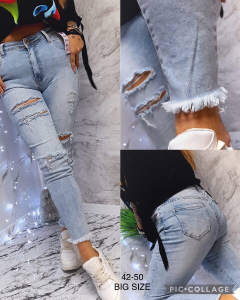 Jeansy damskie 9211 1 kolor 42-50