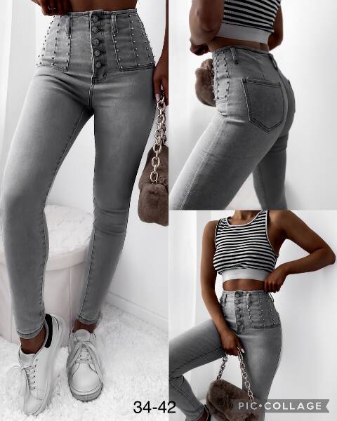 Jeansy damskie 9218 1 kolor 34-42