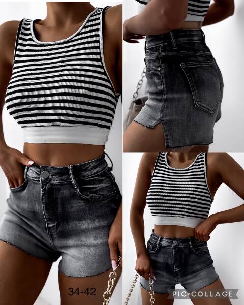 Szorty jeansowe damskie 9238 1 kolor 34-42