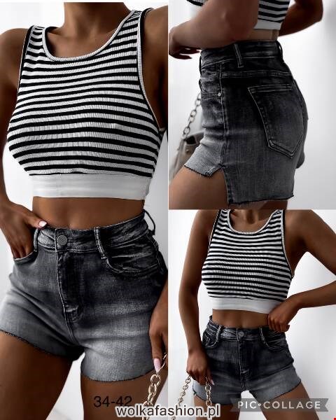 Szorty jeansowe damskie 9238 1 kolor 34-42