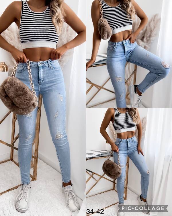 Jeansy damskie 9430 1 kolor 34-42