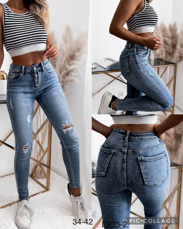 Jeansy damskie 9433 1 kolor 34-42 1